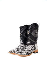 Prescott Cowhide Square Toe Cowboy Boot Size 9.5 Box AR18