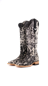 Charlotte Tall Cowhide Square Toe Cowgirl Boot Size 7.5 Box TW18