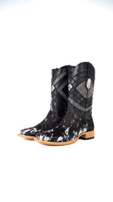 Prescott Cowhide Square Toe Cowboy Boot Size 10 Box AR22