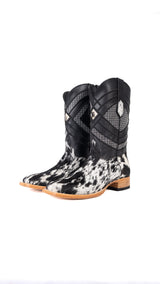 Prescott Cowhide Square Toe Cowboy Boot Size 10 Box AR23