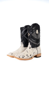 Prescott Cowhide Square Toe Cowboy Boot Size 10.5 Box AR24