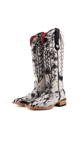 Charlotte Tall Cowhide Square Toe Cowgirl Boot Size 9 Box TW26