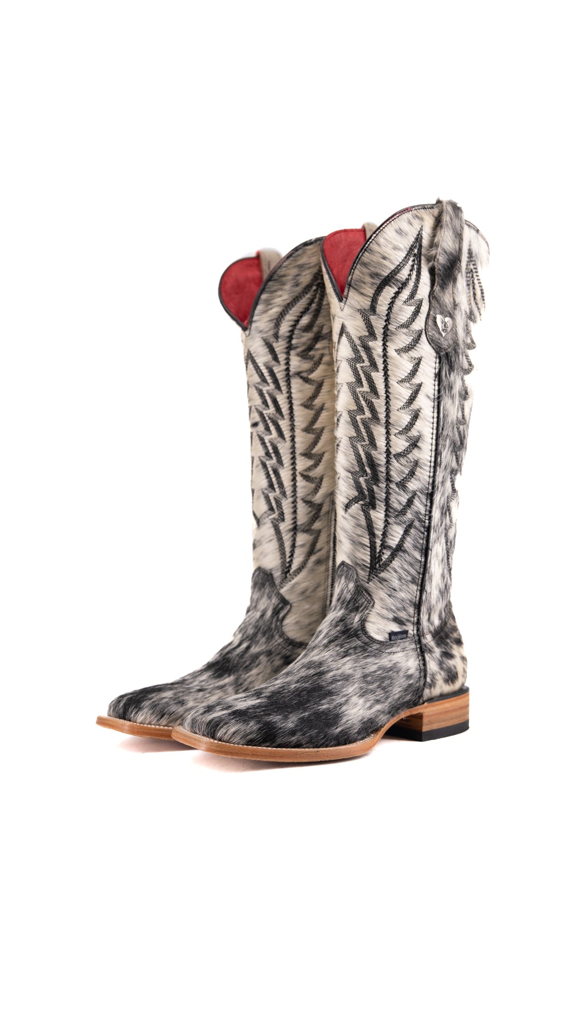 Charlotte Tall Cowhide Square Toe Cowgirl Boot Size 9.5 Box TW27