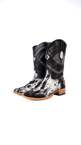 Prescott Cowhide Square Toe Cowboy Boot Size 11 Box AR27