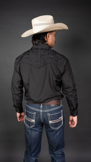Rock'em Pearl Snap Embroidery Shirt