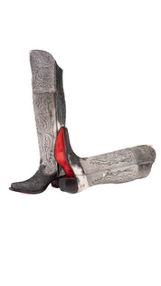 Amour Cowhide Knee High Snip Toe Cowgirl Boot Size 7 Box BU6