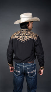 Rock'em Pearl Snap Embroidery Shirt