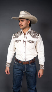 Rock'em Pearl Snap Embroidery Shirt