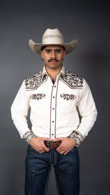 Rock'em Pearl Snap Embroidery Shirt