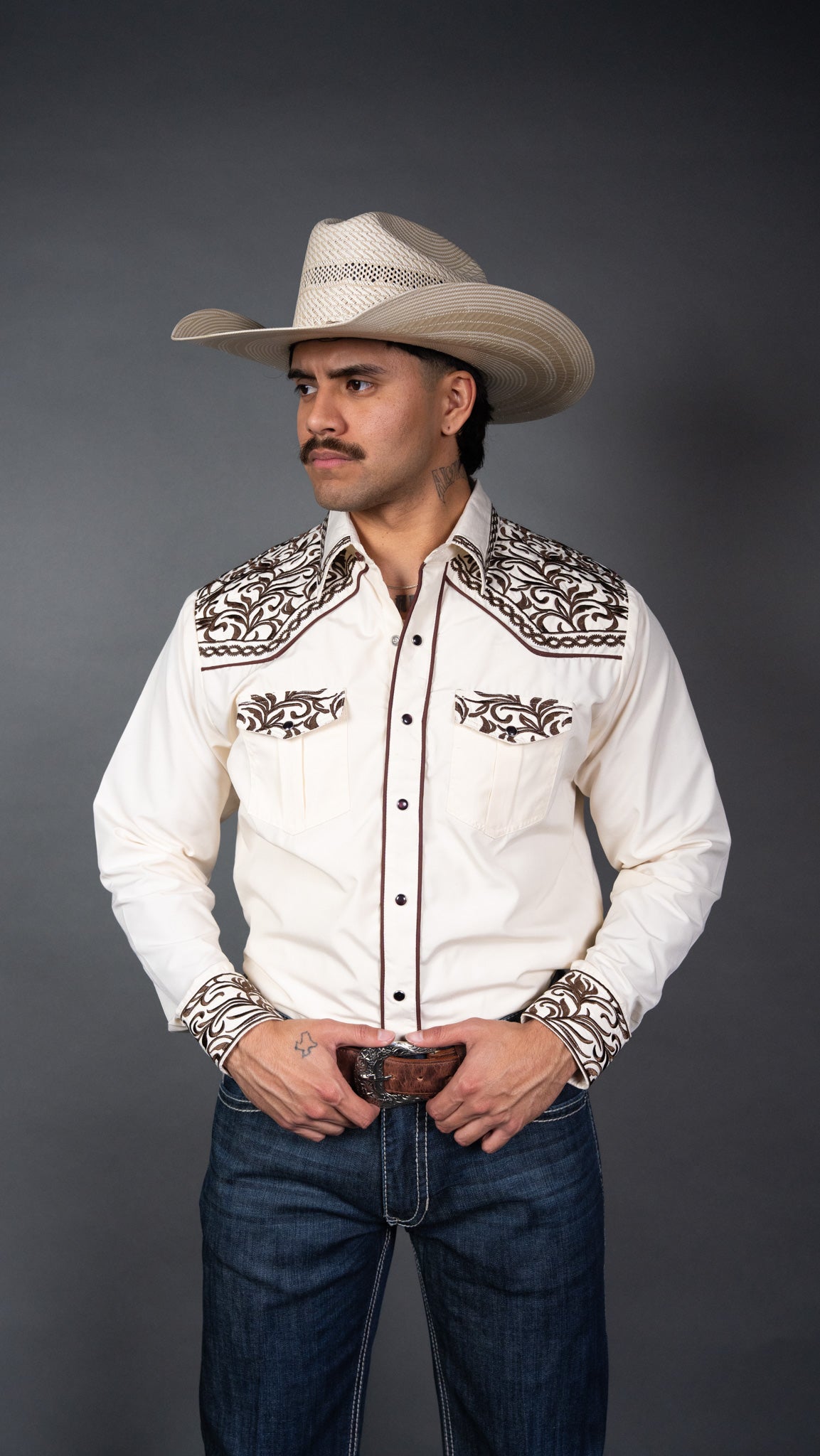 Rock'em Pearl Snap Embroidery Shirt