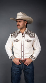 Rock'em Pearl Snap Embroidery Shirt