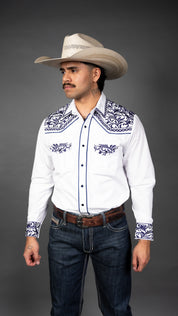Rock'em Pearl Snap Embroidery Shirt
