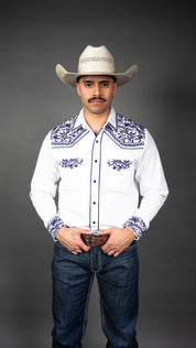 Rock'em Pearl Snap Embroidery Shirt