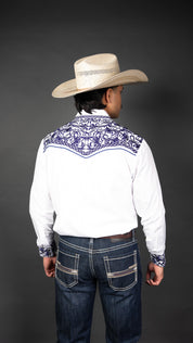 Rock'em Pearl Snap Embroidery Shirt