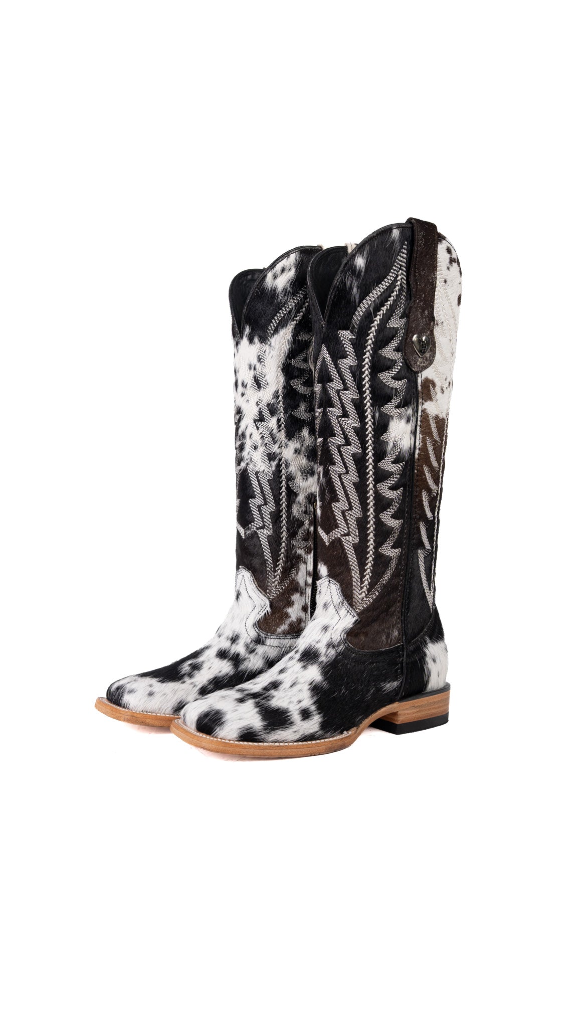 Charlotte Tall Cowhide Square Toe Cowgirl Boot Size 5.5 Box BU16