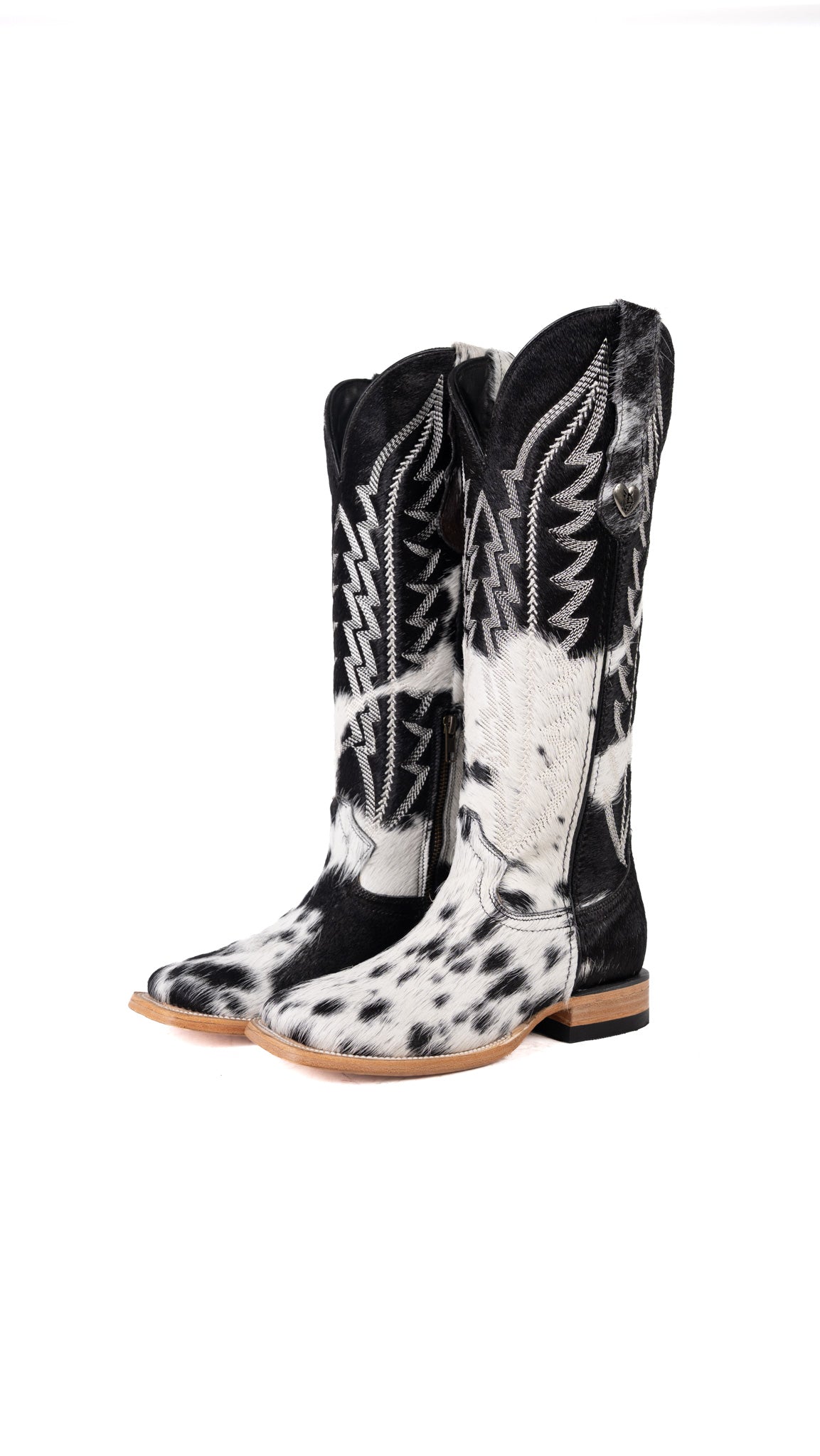 Charlotte Tall Cowhide Square Toe Cowgirl Boot Size 6 Box BU17
