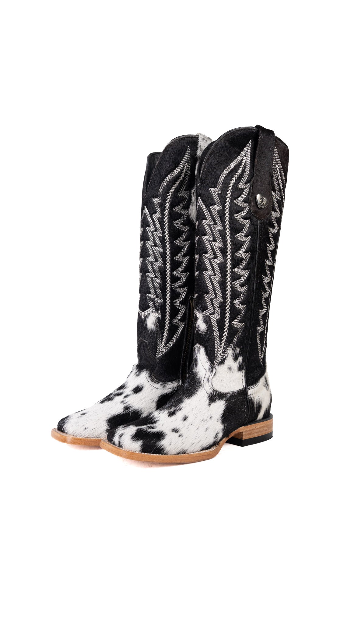 Charlotte Tall Cowhide Square Toe Cowgirl Boot Size 6 Box BU18