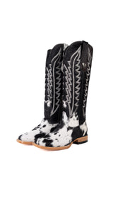 Charlotte Tall Cowhide Square Toe Cowgirl Boot Size 6 Box BU18