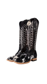Charlotte Tall Cowhide Square Toe Cowgirl Boot Size 6.5 Box BU19