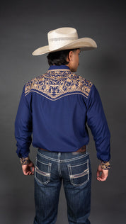Rock'em Pearl Snap Embroidery Shirt