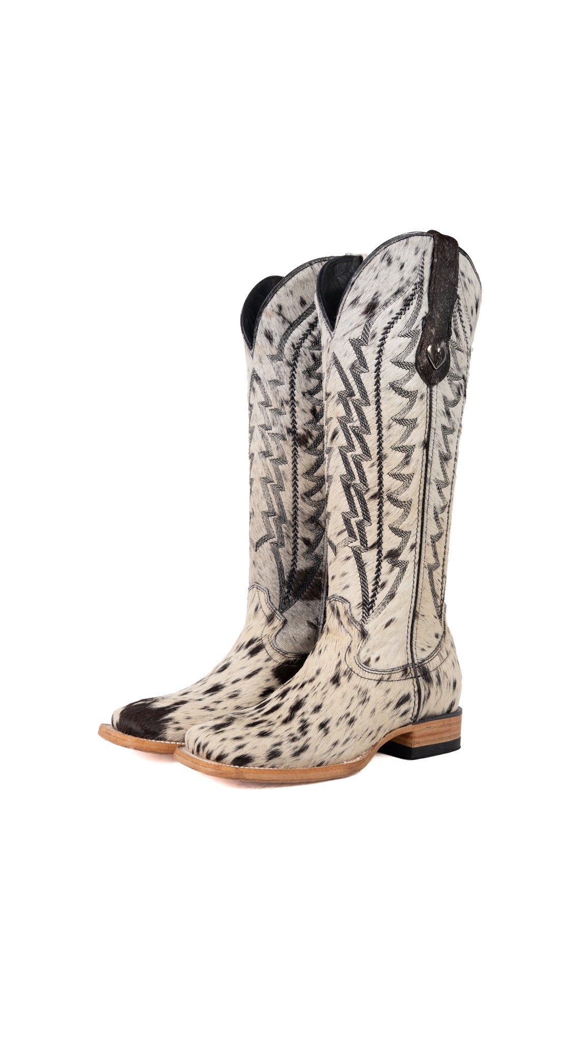 Charlotte Tall Cowhide Square Toe Cowgirl Boot Size 6.5 Box BU20