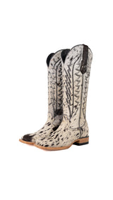 Charlotte Tall Cowhide Square Toe Cowgirl Boot Size 6.5 Box BU20
