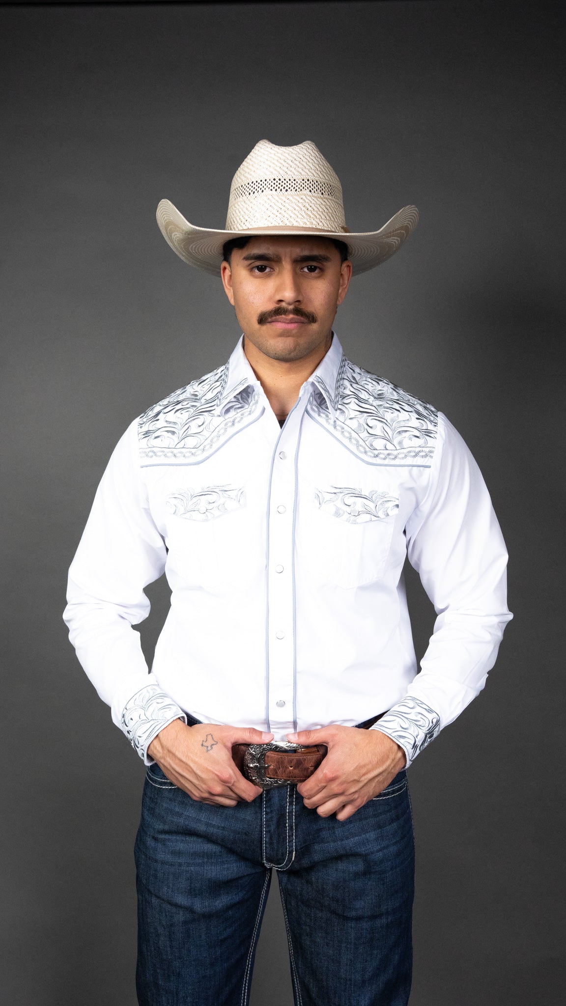 Rock'em Pearl Snap Embroidery Shirt