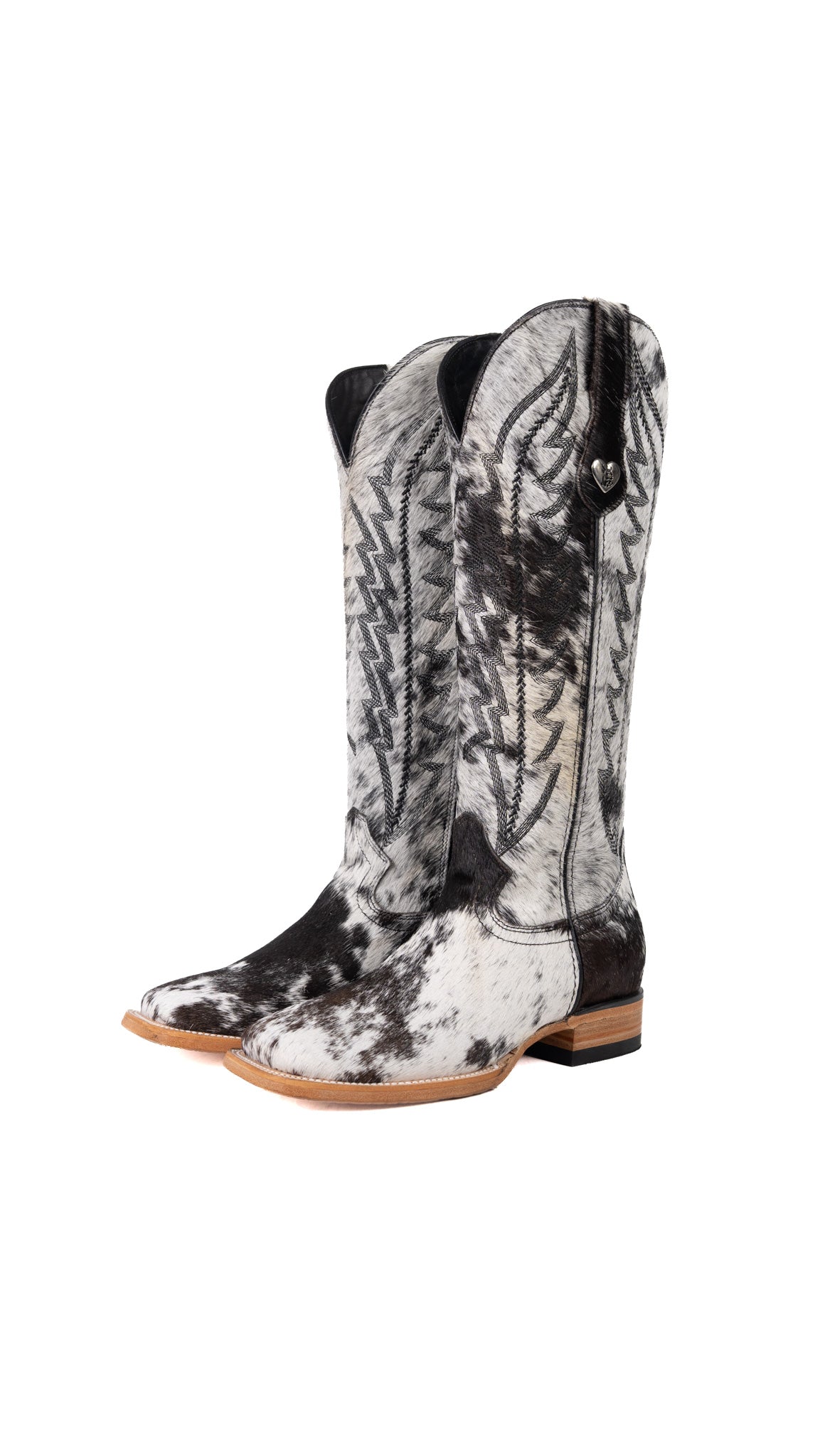Charlotte Tall Cowhide Square Toe Cowgirl Boot Size 7.5 Box BU24