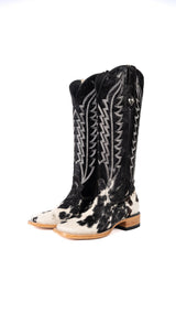Charlotte Tall Cowhide Square Toe Cowgirl Boot Size 8 Box BU26