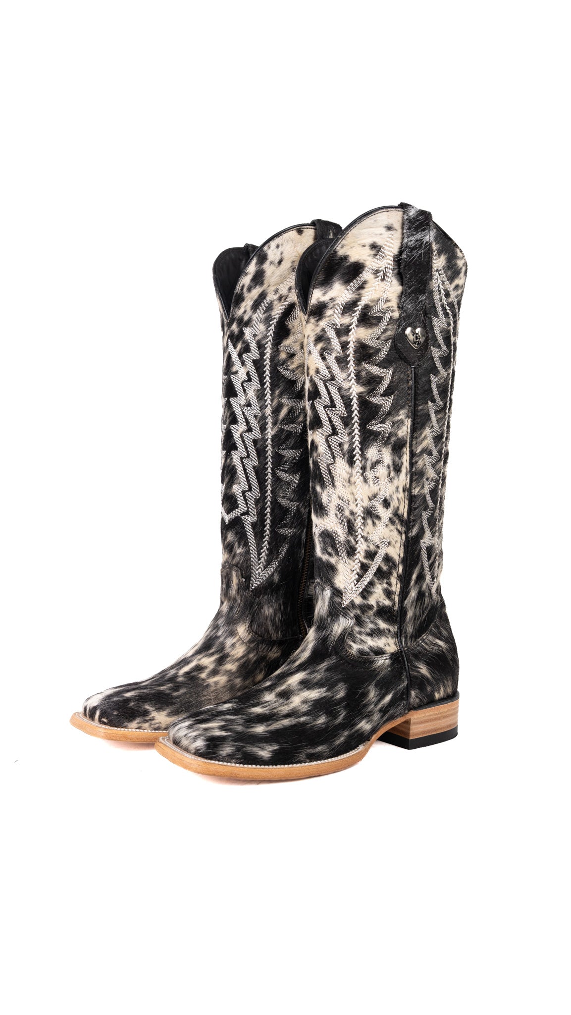 Charlotte Tall Cowhide Square Toe Cowgirl Boot Size 8.5 Box BU27
