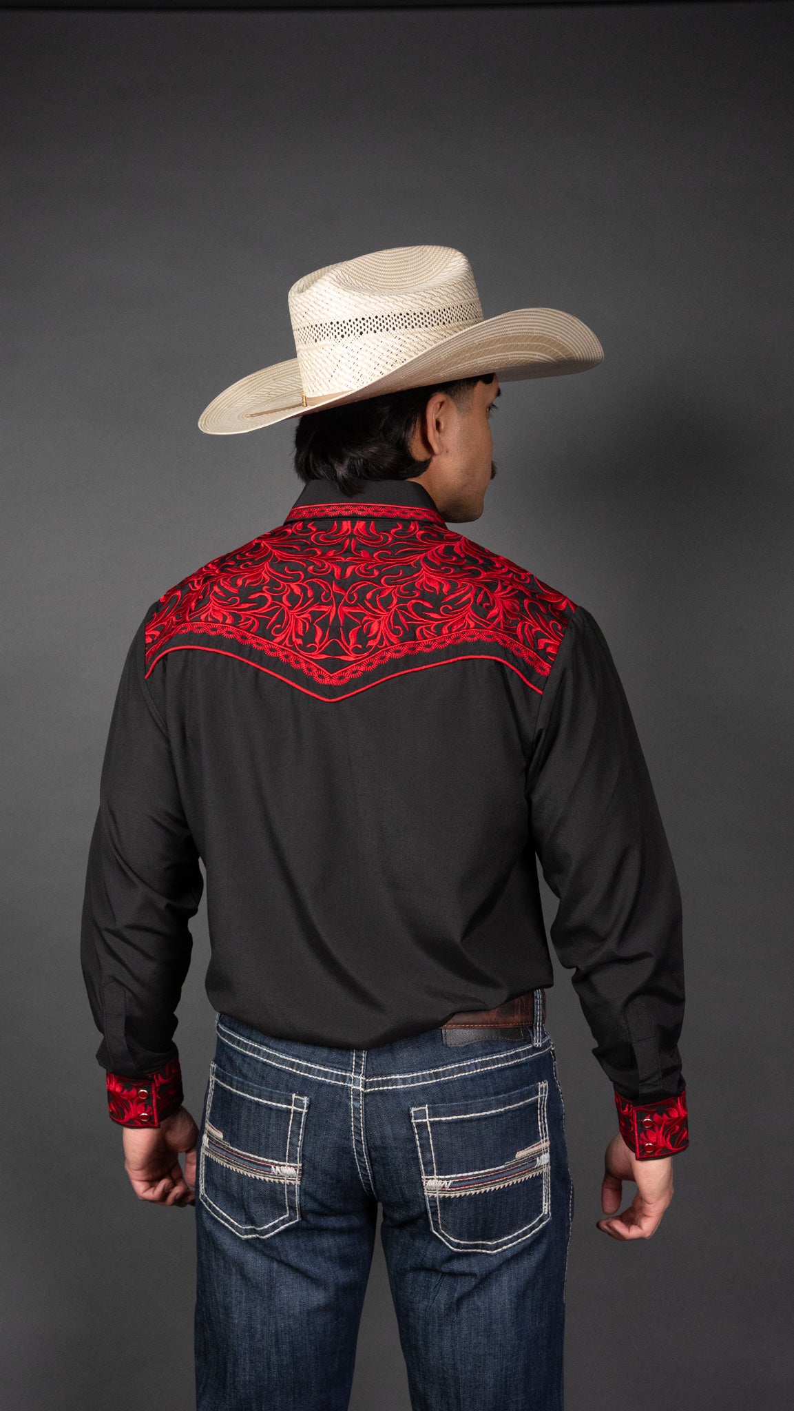 Rock'em Pearl Snap Embroidery Shirt