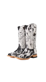 Katherine Square Toe Cowhide Cowgirl Boot Size 5 Box BU30