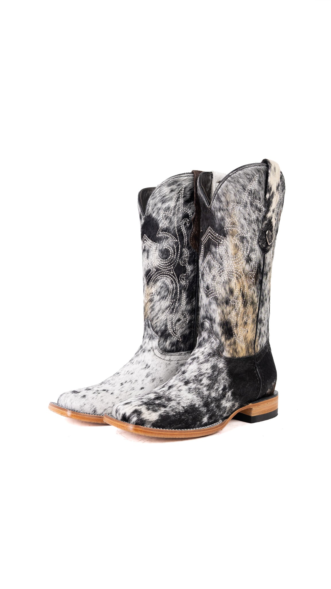 Katherine Square Toe Cowhide Cowgirl Boot Size 6 Box BU32