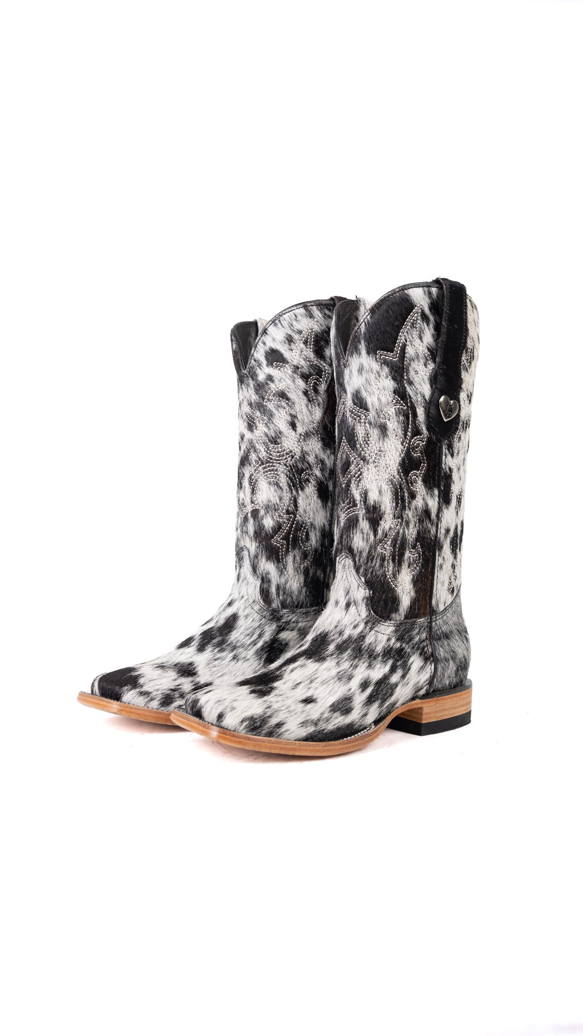 Katherine Square Toe Cowhide Cowgirl Boot Size 6.5 Box BU33