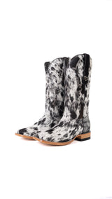 Katherine Square Toe Cowhide Cowgirl Boot Size 6.5 Box BU33
