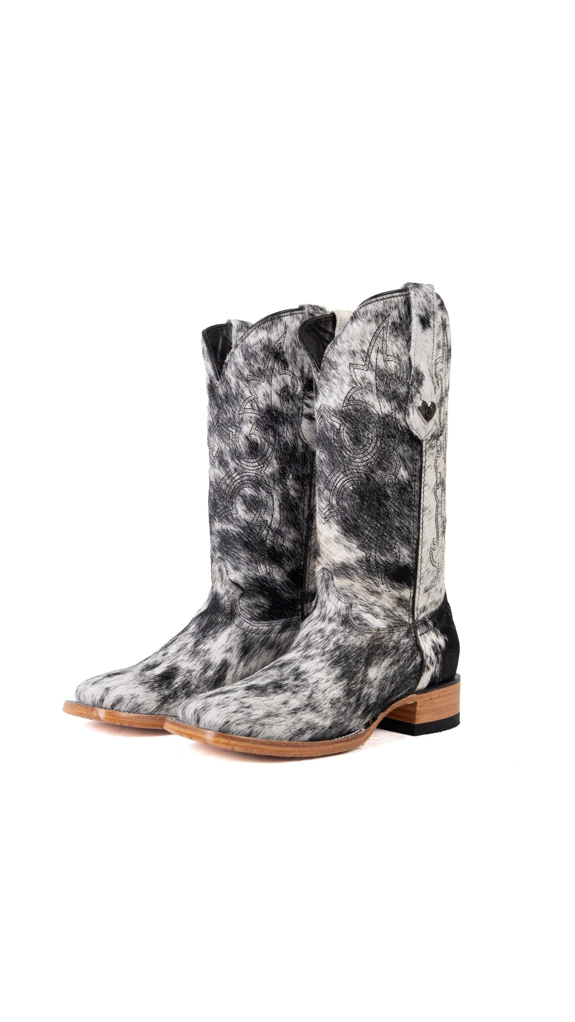 Katherine Square Toe Cowhide Cowgirl Boot Size 8 Box BU37