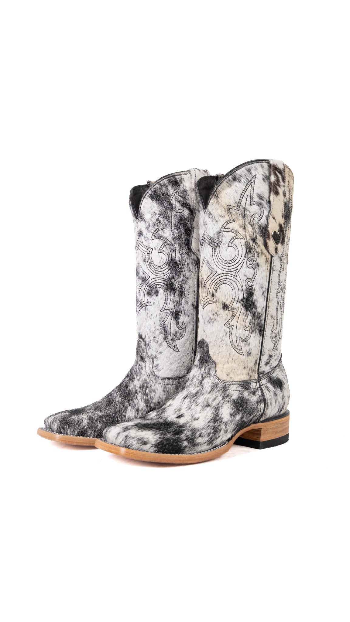 Katherine Square Toe Cowhide Cowgirl Boot Size 8 Box BU38