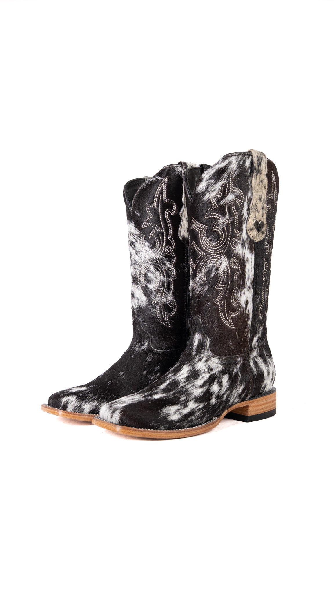 Katherine Square Toe Cowhide Cowgirl Boot Size 8.5 Box BU39
