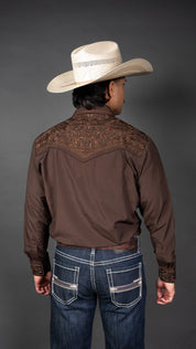 Rock'em Pearl Snap Embroidery Shirt