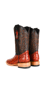 Bruce Ostrich Square Toe Cowboy Boot