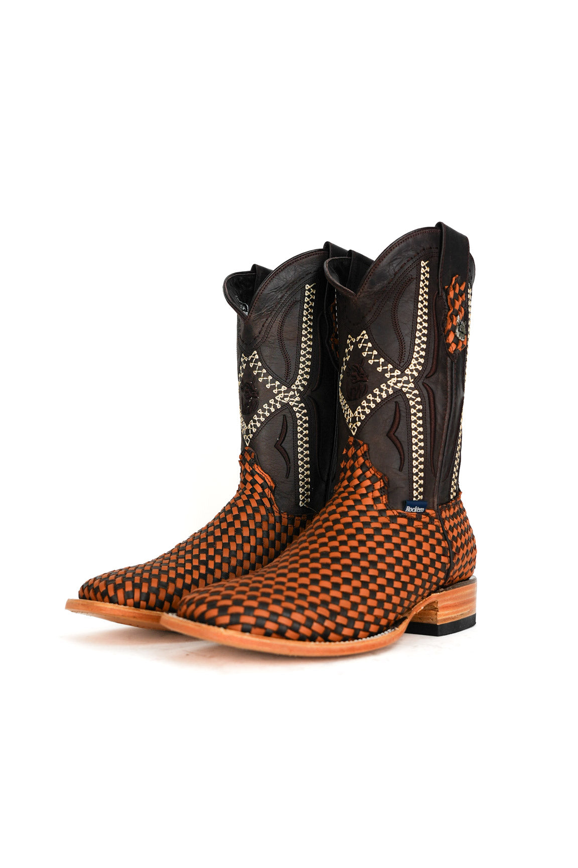 Woven Renegade Square Toe Cowboy Boot