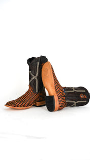 Woven Renegade Square Toe Cowboy Boot