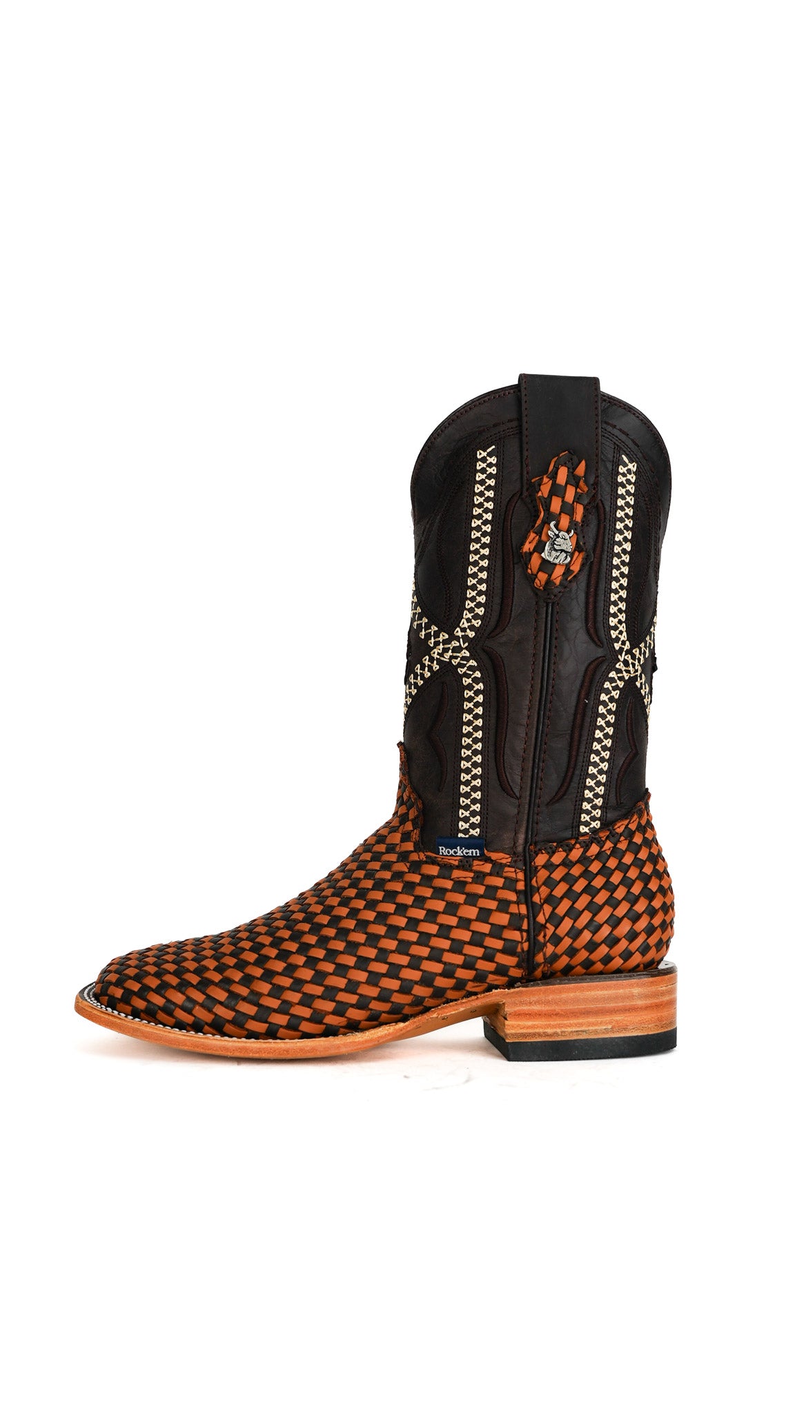 Woven Renegade Square Toe Cowboy Boot