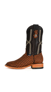Woven Renegade Square Toe Cowboy Boot