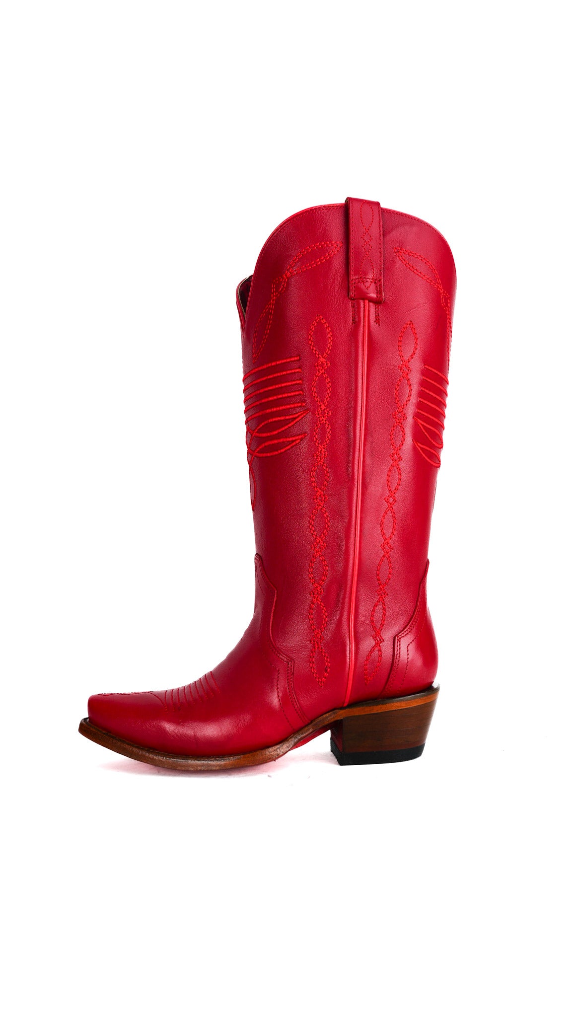 Dalia Midi Red Bottom Wide Calf Snip Toe Cowgirl Boot – Rock'Em