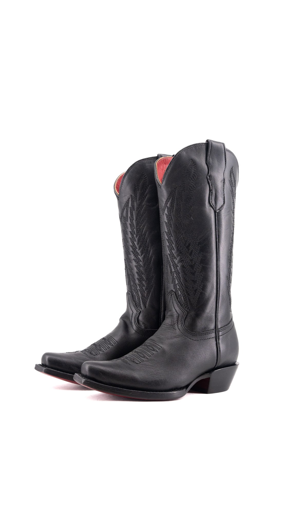 Little Valentina Tall Red Bottom Snip Toe Cowgirl Boot