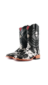 Prescott Cowhide Square Toe Cowboy Boot Size 6 Box RMF1