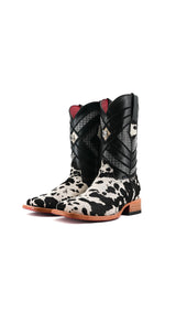 Prescott Cowhide Square Toe Cowboy Boot Size 6.5 Box RMF3