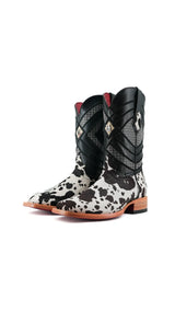 Prescott Cowhide Square Toe Cowboy Boot Size 7 Box RMF5