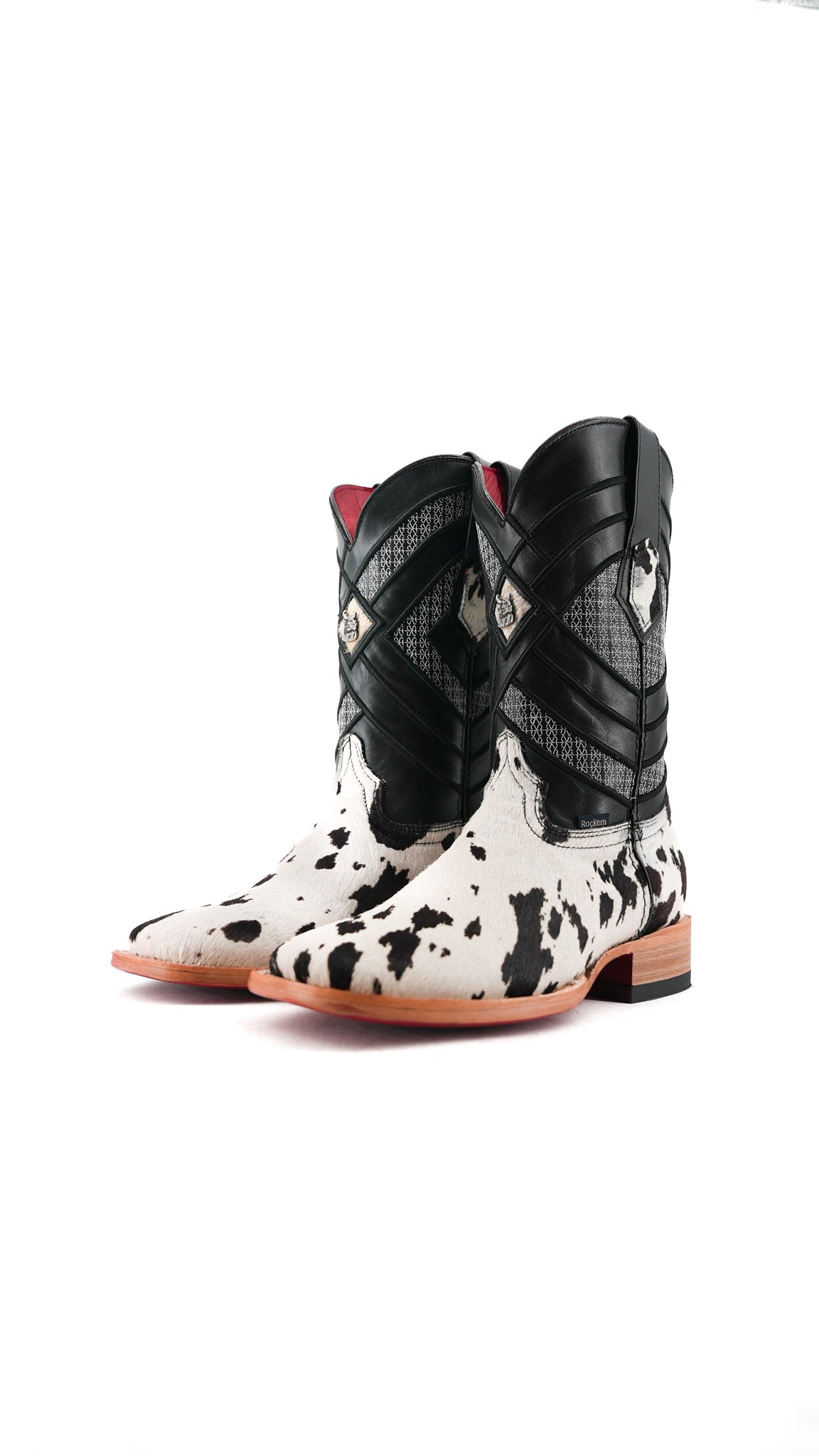 Prescott Cowhide Square Toe Cowboy Boot Size 7.5 Box RMF8